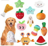 Huisdier Pluche Klinkende Speelgoed Groente Fruit Cartoon Dierlijk Bijtbestendig Huisdier Kat Hond Speelgoed Groothandel