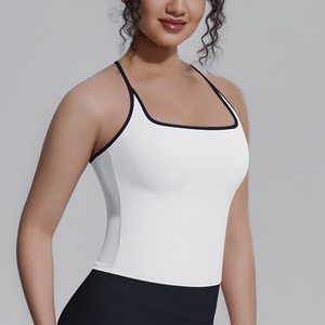 YIYI Tops Cortos Deportivos de Verano para Mujer con Sujetador Incorporado, Transpirables, de Spandex, Estilo Racerback, para Gimnasio y Yoga - Product Image 5