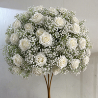 Boule de fleurs de gypsophile de 80 cm pour la décoration de scène de mariage, fleur artificielle, centre de table, décoration de mariage