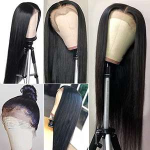 도매 페루 헤어 스위스 HD 전체 레이스 정면 가발 흑인 여성을위한 100% 원시 버진 표피 정렬 인간의 머리 레이스 프론트 가발 - Product Image 6