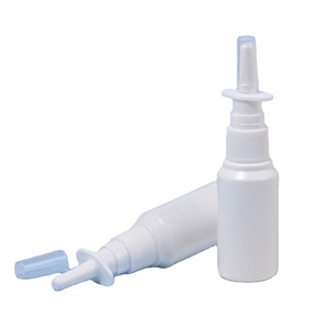 1oz Nasal <b>Spray</b> <b>Bottle</b> Mist Sprayer - <b>Empty</b> Refillable Amber Plastic Atomizer and Reusable Nose Sprayer for Nasal Medication - Product Image 4