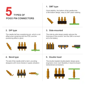 High Precision Custom Spring Loaded 3 4 5 6 7 8 9 10 12 Pogo Pin Connector