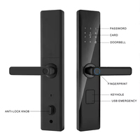 Serrure de porte intelligente TTlock Wi-Fi avec carte à puce biométrique d'empreintes digitales et clé de mot de passe Cloud électronique pour les serrures de porte d'air d'appartements