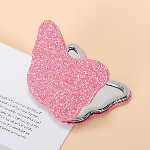 Foldable Portable Pocket Travel <b>Mirror</b> Butterfly <b>Square</b> Metal Frame Double Sided Cosmetic Desktop <b>Mirror</b> - Product Image 5
