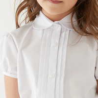 Kain pabrik disesuaikan Label pakaian sekolah dasar blus anak perempuan Set kemeja lengan pendek rok seragam sekolah Set