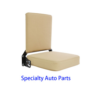 Asiento plegable <span class=keywords><strong>de</strong></span> retorno automático al por mayor, asientos <span class=keywords><strong>de</strong></span> <span class=keywords><strong>salto</strong></span> <span class=keywords><strong>de</strong></span> cuero PU <span class=keywords><strong>de</strong></span> 46CM con cinturones <span class=keywords><strong>de</strong></span> seguridad <span class=keywords><strong>de</strong></span> dos puntos para ambulancia, tren, RV - Product Image 6