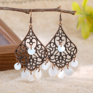 Pendientes Colgantes de Moda para Mujer, Aleación de Zinc, Cristal, Diamantes de Imitación, Forma de Flor, Imitación de Perla, Joyería para Fiesta - Product Image 2