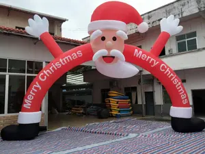 Arco inflável natalino de papai noel, arco inflável para decoração ao ar livre, dia das bruxas, produtos para natal