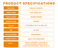 Mesin Cetak Logo Pakaian 9060 TPU Printer 3D 4 I3200U1 Mesin Cetak Flatbed UV Printer Patch Karet Silikon