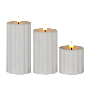 Trong nhà/ngoài trời Flameless nhấp nháy nến, Roman xi lanh nến đèn với di chuyển ngọn lửa, Pin hoạt động dẫn ánh sáng nến - Product Image 4