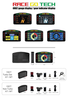 4.3 英寸高清 OBD2 赛车仪表档位指示器数字车速表，适用于手动自动变速箱通用仪表板 HUD 显示屏