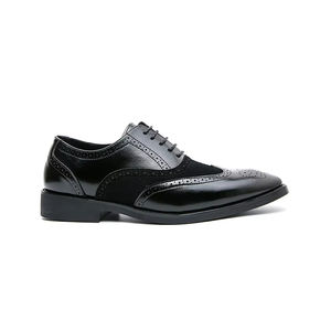 Chaussures Oxford de mariage pour hommes en cuir véritable, style italien haut de gamme, faites à la main, à enfiler, brodées, avec embout en acier, collection automne - Product Image 4
