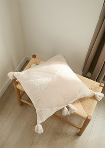 Housse de <span class=keywords><strong>coussin</strong></span> élastique touffetée 45 x 45 et 50 x 50 cm, douce, confortable, respirante, décorative, tricotée - Product Image 6