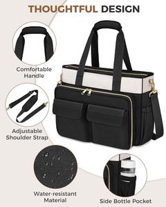 Sac pour enseignante pour femmes, sac fourre-tout pour enseignante de 15,6 pouces avec protection pour ordinateur portable et poches pour dossiers accordéon, sacs de travail pour ordinateur portable - Product Image 6