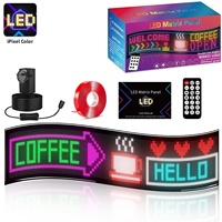 Écran LED flexible couleur, affichage publicitaire, autocollant, enseigne de vitrine, film intelligent pour voiture, semi-extérieur, mural, fabriqué