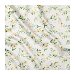 Bunga hijau Satin sutra cetak bernapas anyaman 16m/<span class=keywords><strong>M</strong></span> 100% kain sutra murbei untuk pakaian untuk syal - Product Image 1