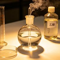 Éthanol de haute pureté 99,5 %, solvant industriel C2H6O, alcool liquide transparent utilisé pour le nettoyage, les usages de laboratoire et commerciaux