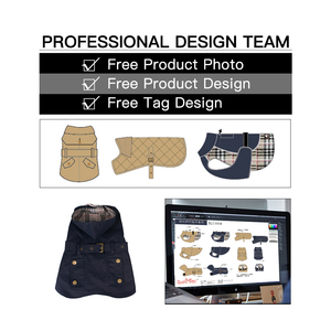 Üreticileri toptan özel moda köpek giysileri klasik ekose trençkot destekler - Product Image 3