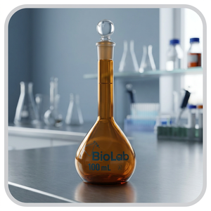 Fiole volumétrique en verre ambré 1103, classe A, certificat individuel, ISO - Product Image 4