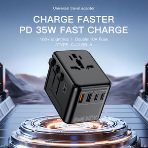 세계 범용 여행 플러그 어댑터 액세서리 고속 충전 소켓 연장 케이블 - Product Image 6