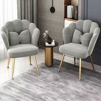 Fauteuil de loisir en velours minimaliste et contemporain pour appartement, salon et chambre à coucher, maquillage et coiffure