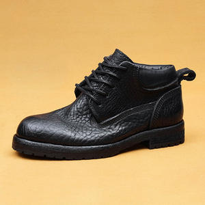 Nouvelles bottines en cuir véritable pour hommes, lavables, à semelle Goodyear, style rétro, chaussures de travail Amekaki à lacets - Product Image 2
