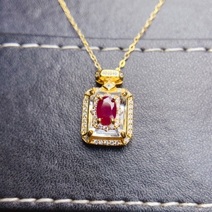 Mặt dây chuyền bạc 925 OEM đính <span class=keywords><strong>ruby</strong></span> kèm dây chuyền, mặt dây chuyền trang sức cao cấp dành cho nhà cung cấp vòng cổ - Product Image 6