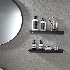 <strong>Black</strong> <strong>Floating</strong> Wall <strong>Shelf</strong> Hotel Shower Storage Wall Mount Bathroom <strong>Shelf</strong> - Product Image 3
