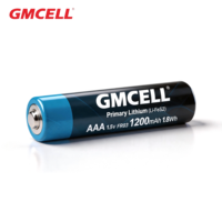 Batterie GMCELL AAA FR03 1,5V 1200mAh Li-FeS2, durée de vie de 10 ans, pour stock à long terme en vente au détail, détecteurs de CO et radios portables