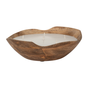 Candela Profumata in Ciotola Rustica, Legno di Mango Naturale, Piccola Decorazione per Interni ed Esterni - Product Image 2
