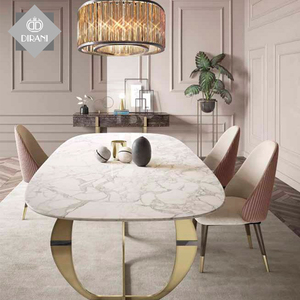 Ensemble table à manger moderne en marbre 4-6 chaises personnalisées mobilier de maison en provenance de Chine directement de l'usine - Product Image 2