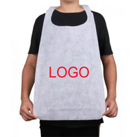 Tablier jetable en tissu non tissé sans manches pour enfants de la maternelle bavoir repas pour la cuisson approprié pour l'utilisation des vêtements