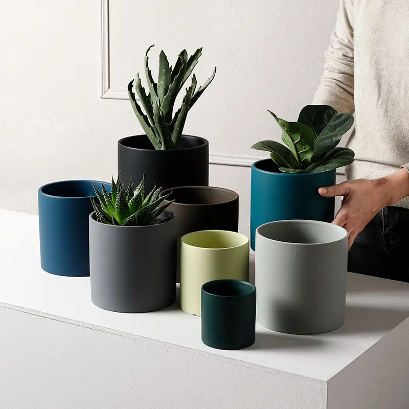 Ronde Groothandel Koreaanse Sappige 2023 Klassiek Design Ins Plant Nordic Modern Planter Stijl Bloem Huis Keramische Pot