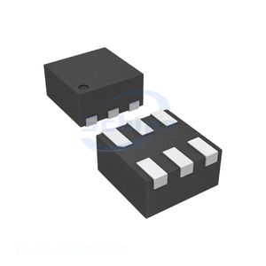 Composants électroniques CI de gestion de l'alimentation (PMIC) canal 6 WFDFN, régulateur linéaire 3.3V/1.8V 200MA 6WSON TLV7113318DDSET - Product Image 1