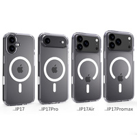 Coque de Téléphone Magnétique Transparente Antichoc avec Bouton IA de Contrôle Caméra pour iPhone Air et iPhone 17 Pro Max
