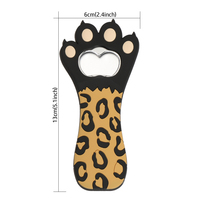 Ouvre-boîtes en silicone griffe de chat design multifonctionnel dessin animé réfrigérateur aimant cuisine barre outil Soda bière vin ouvre-bouteille Logo