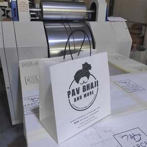 Sacs en papier kraft personnalisés écologiques Impression de logo personnalisé pour les cadeaux et les achats - Product Image 1