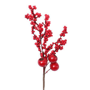 Gel et congelé fait à la main artificielle rouge décoration de Noël Berry Floral Spray fruits baies pics - Product Image 4
