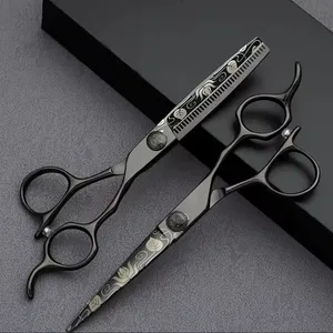 Sus440c Steel Barber Scissors Hairdresser Scissors Professional Hair Cutting Scissors Titanium Barber Salon Shears I