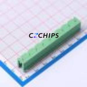 DB2ER-7.62-9P-GN Plug-in Terminal Block Through hole,P=7.62mm Connector Board-to-Board / Socket - Open 1x9P 7.62mm Green - Product Image 2