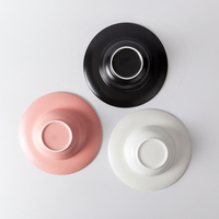 Ensemble de vaisselle en porcelaine écologique multi-usages - Rose pastel, noir, blanc, salade, pâtes, apéritif, vaisselle de restaurant, en vrac