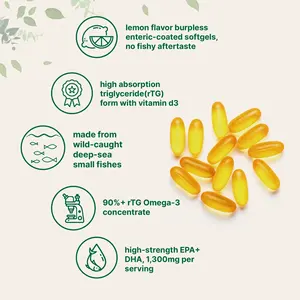 น้ำมันปลาโอเมก้า <span class=keywords><strong>3</strong></span> จากปลาทะเลน้ำลึกชนิดซอฟต์เจล สารสกัดบำรุงข้อต่อและหัวใจสำหรับผู้ใหญ่ 60 แคปซูล - Product Image 3
