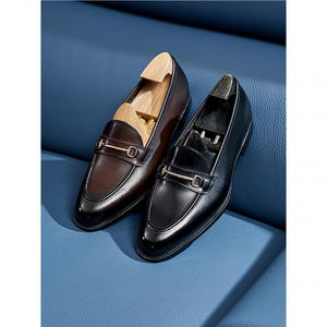 Chaussures en cuir pour hommes à bout carré, à lacets, style professionnel, respirantes et légères - Product Image 1