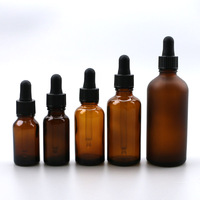 Flacon compte gouttes en verre, 5 pièces, bouteille pour produits alimentaires, sérum, huile essentielle, pipette, 10ml, 15ml, 30ml, 50ml, 60ml, 100ml