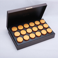 Prix d'usine, vente en gros, capsules de café noires de luxe, boîte cadeau personnalisable en relief, boîte cadeau de luxe pour le thé