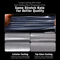 Film de protection de peinture TPU PPF auto-cicatrisant instantané super hydrophobe de qualité américaine avec garantie de 10 ans, film transparent TPH PPF pour voiture