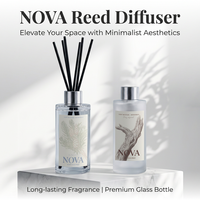 Diffuseur de parfum d'ambiance de luxe NOVA Hotel en verre avec bâtonnets, arôme longue durée, sans BPA et sans alcool, pour usage domestique