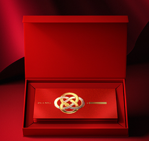 Kotak hadiah cap laris kualitas tinggi Tahun Baru Tahun Baru kotak kemasan Logo cetak hadiah bisnis amplop merah - Product Image 5