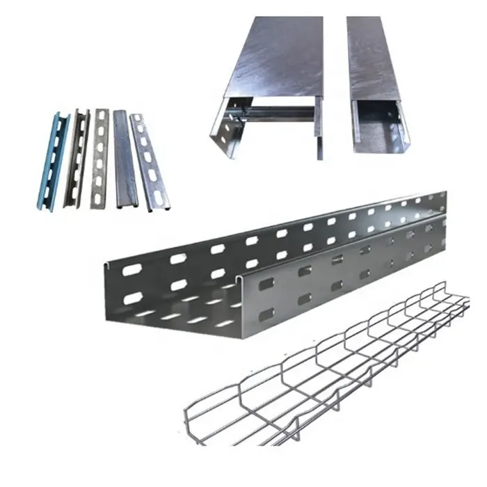 powder coated perforated cable tray ladder trunking