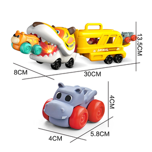 Adorable Camión de Juguete de Tigre para Niños, con Fricción, Luces, Música, Almacenamiento, Material Suave y Seguro, Regalo Viral Perfecto para Bebés - Product Image 6